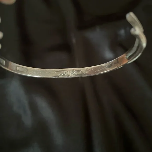 TAXCO MEXICO 925 Silver Bracelet with Turquoise and Onyx Inlay - Picture 3 of 3